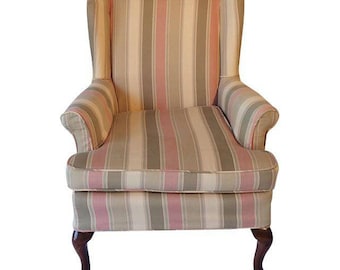 Petit Wing Back Chair With French Country Slip Cover,Country Living, !150 Miles from our zip code (06426) to yoursFREE SHIPPING!