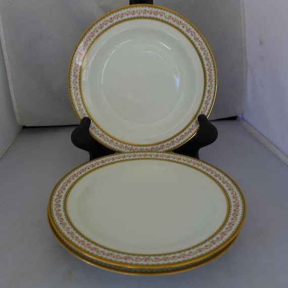 Vintage Set of 3 Soup Bowls CH Field Haviland GDA Limoges France