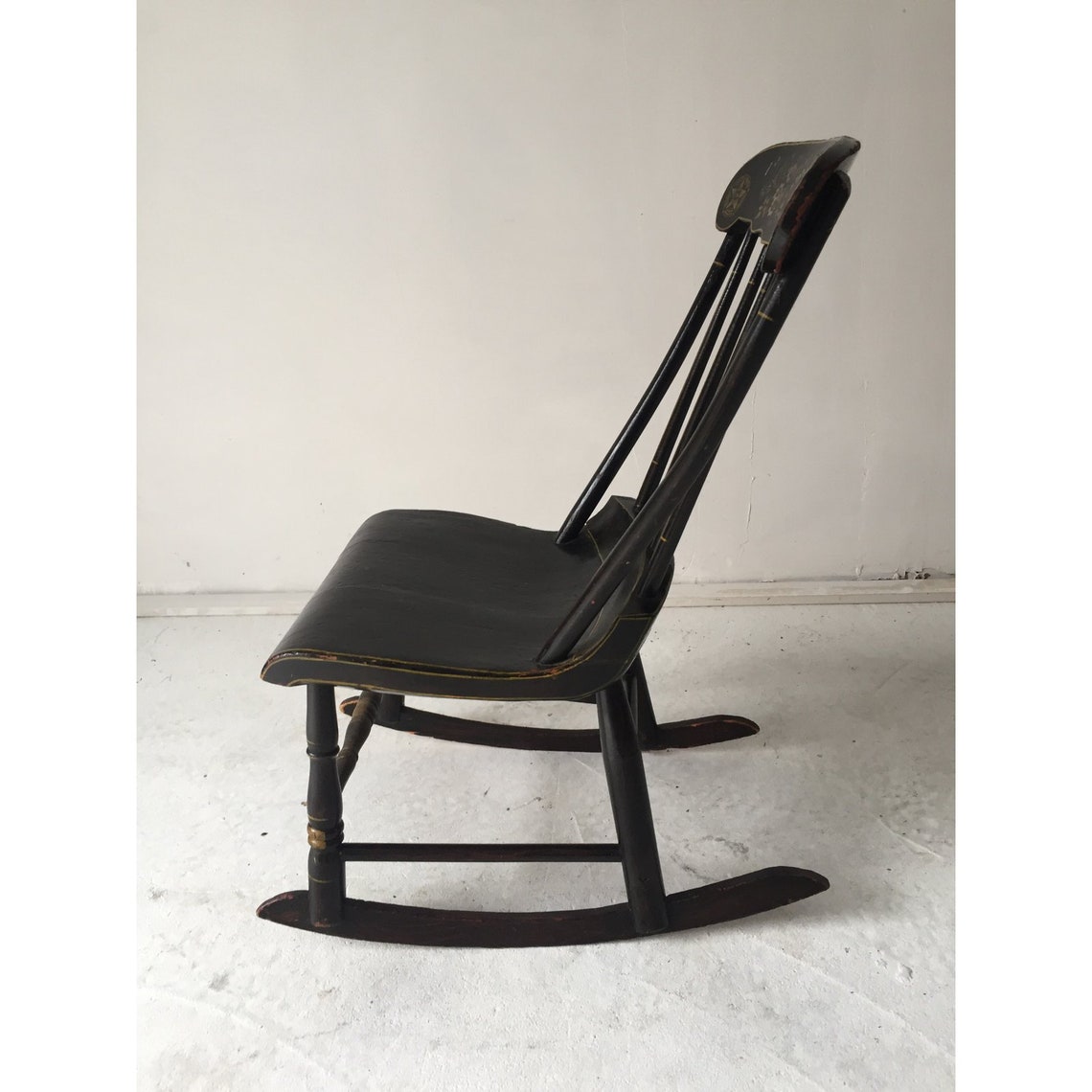 Antique Country Stencil Back Childs Rocking Chair , 150 Miles From Our