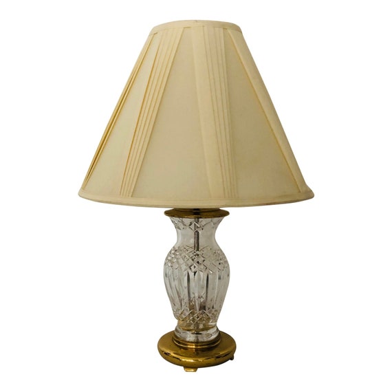 Elegant Waterford Crystal Solid Brass Base Table Lamp, FREE Domestic  Shipping -  Canada