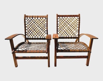 Midcentury Carl Koch for Vermont Tubbs Sno Shu Chairs S/2 , Free Delivery 150 Miles From our zip (06426) to Yours , Others Please Read!