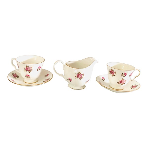 Vintage Queen Anne Bone China Tea Set 5 Pcs  Made in England!