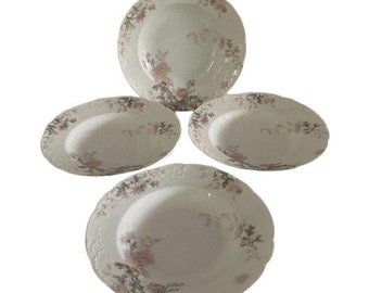 Antique H&c L Haviland Limoges Fine Porcelain Pasta Bowls- Set of 4 FREE Domestic Shipping!