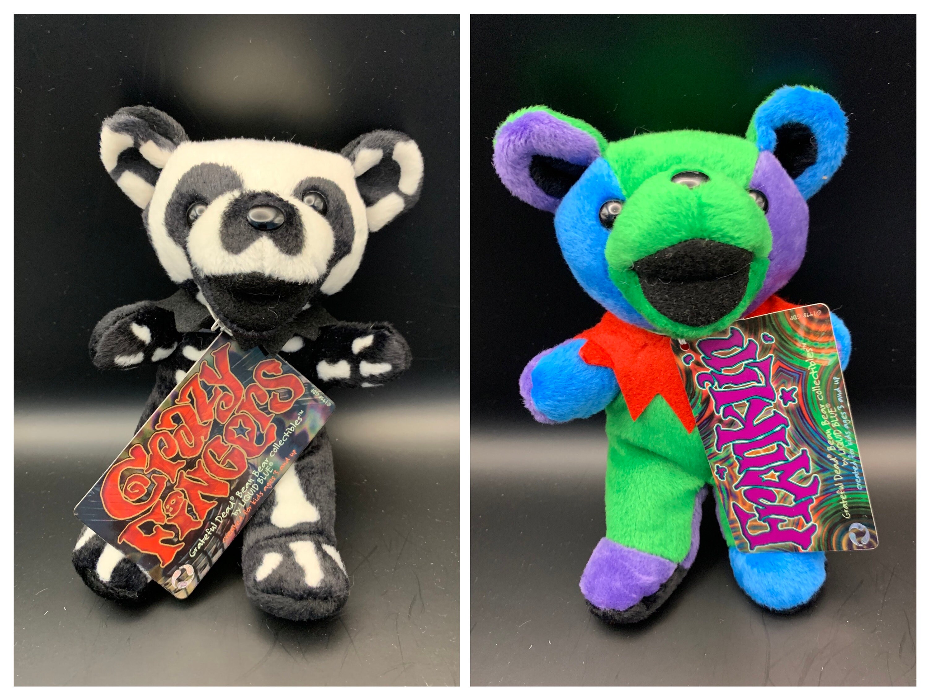 レアCrazyfingers;Grateful dead bear Grateful Dead Bears Daydream & Crazy Fingers Bean Bear