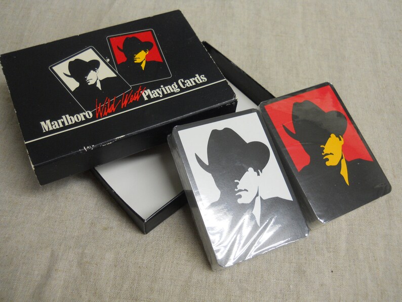 Marlboro Wild West Playing Cards Set Of 2 Decks Philip Morris Etsy