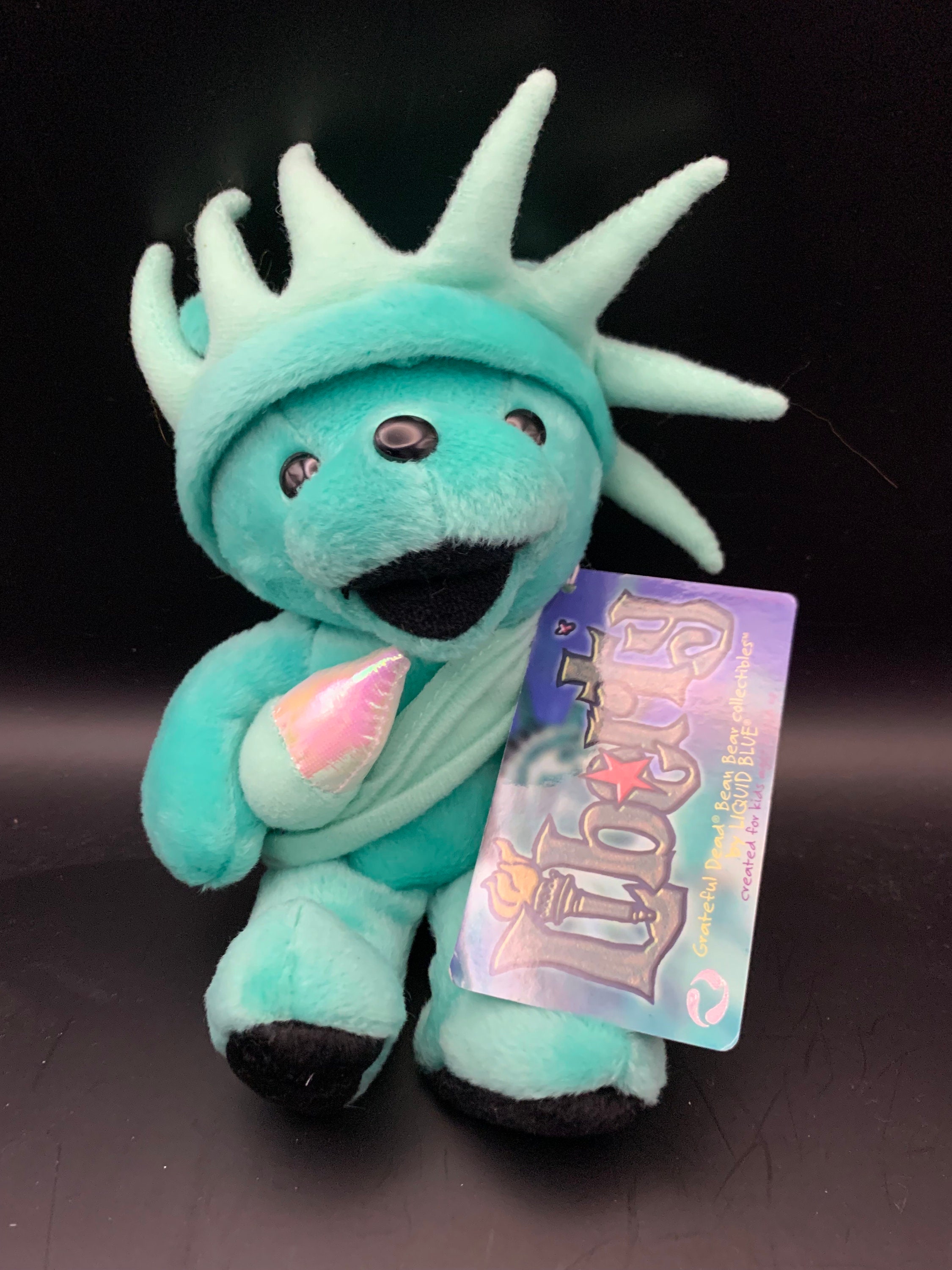 新しい到着 Liberty Grateful Blue Liquid by Collectible Bear Bean Dead ぬいぐるみ
