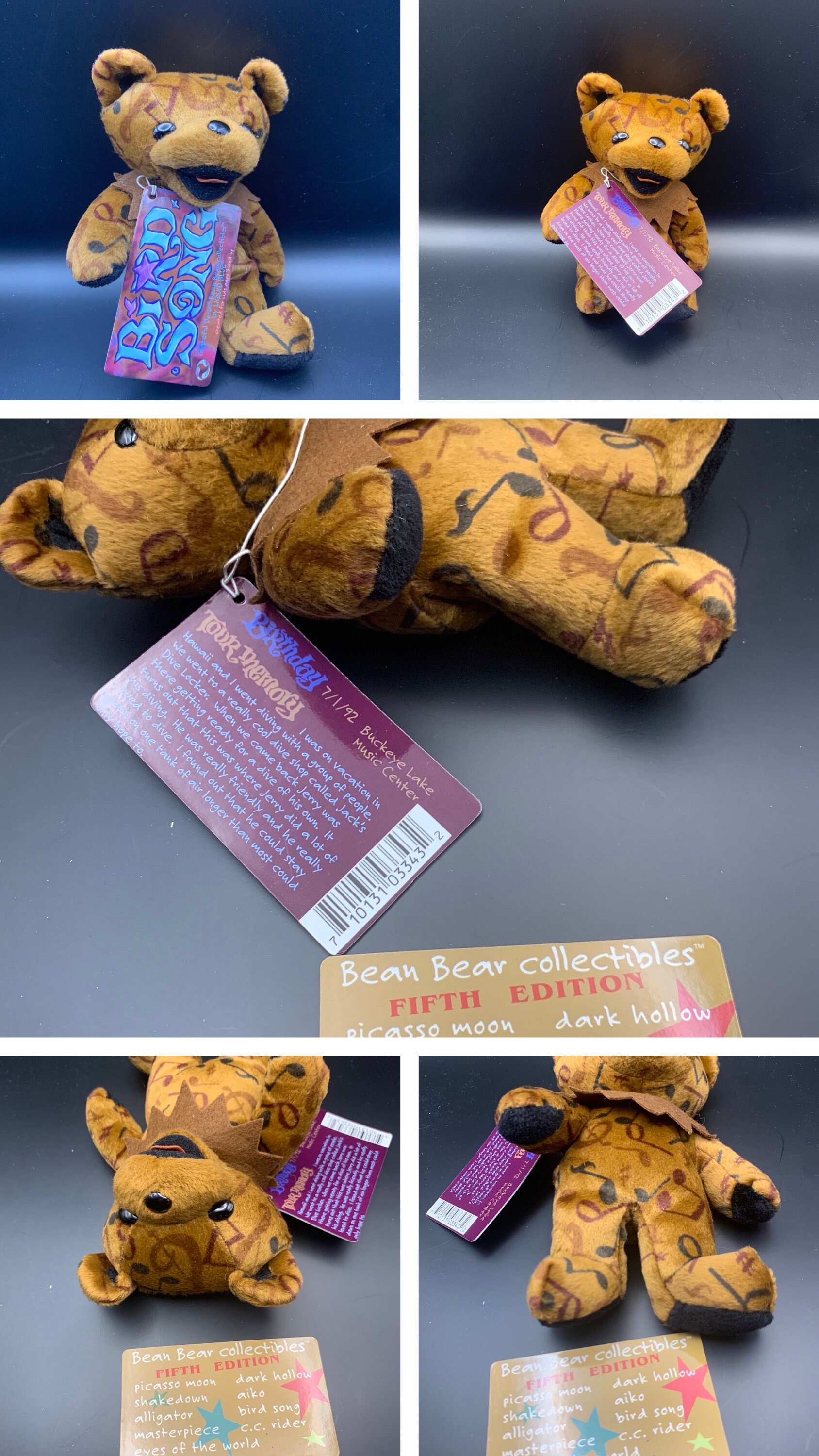 Edition 5 Grateful Dead Bean Bear Liquid Blue Aiko Alligator Edition 5 Grateful Dead Bean Bear Liquid Blue Aiko Alligator