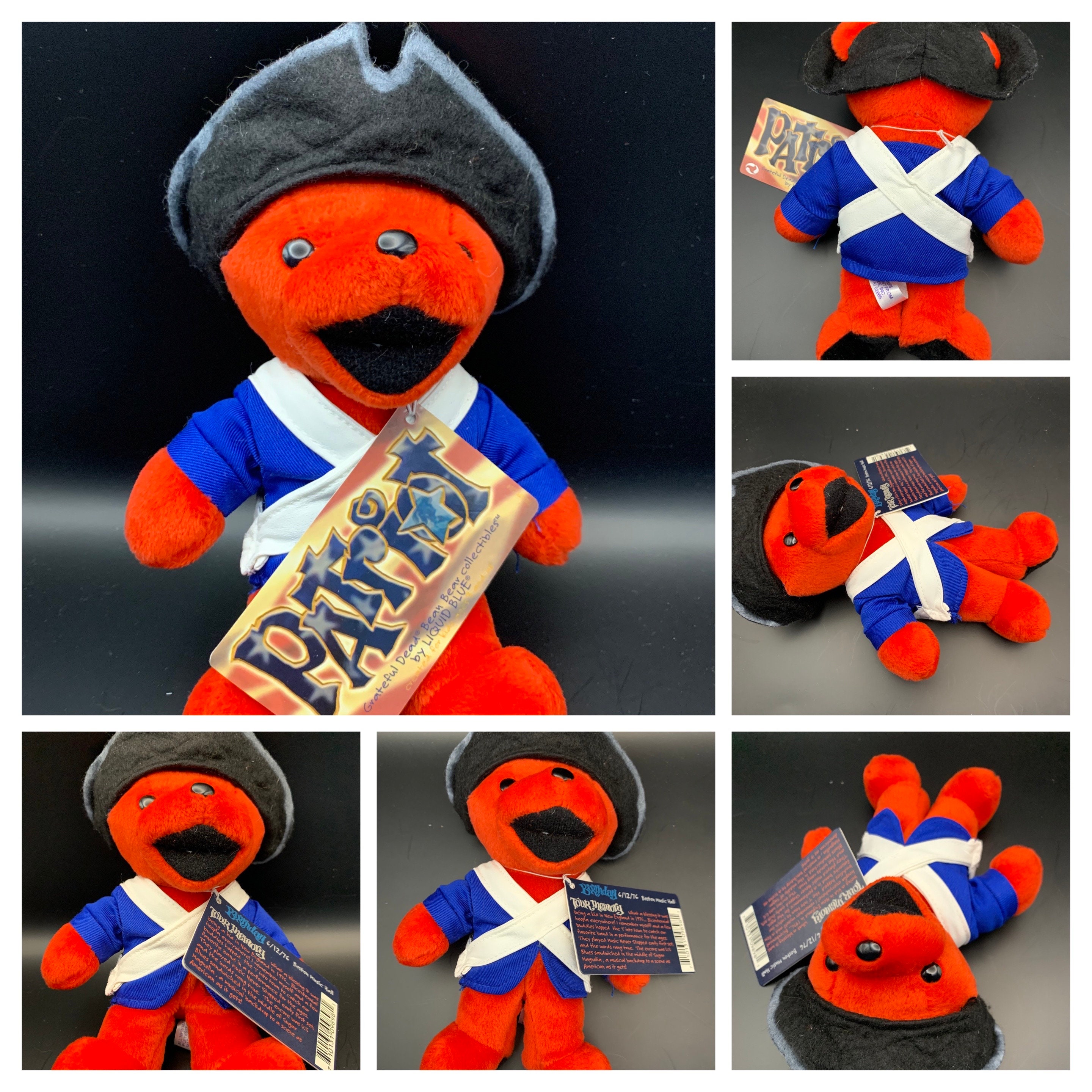 Edition 10 Grateful Dead Bean Bear Liquid Blue Patriot Mane