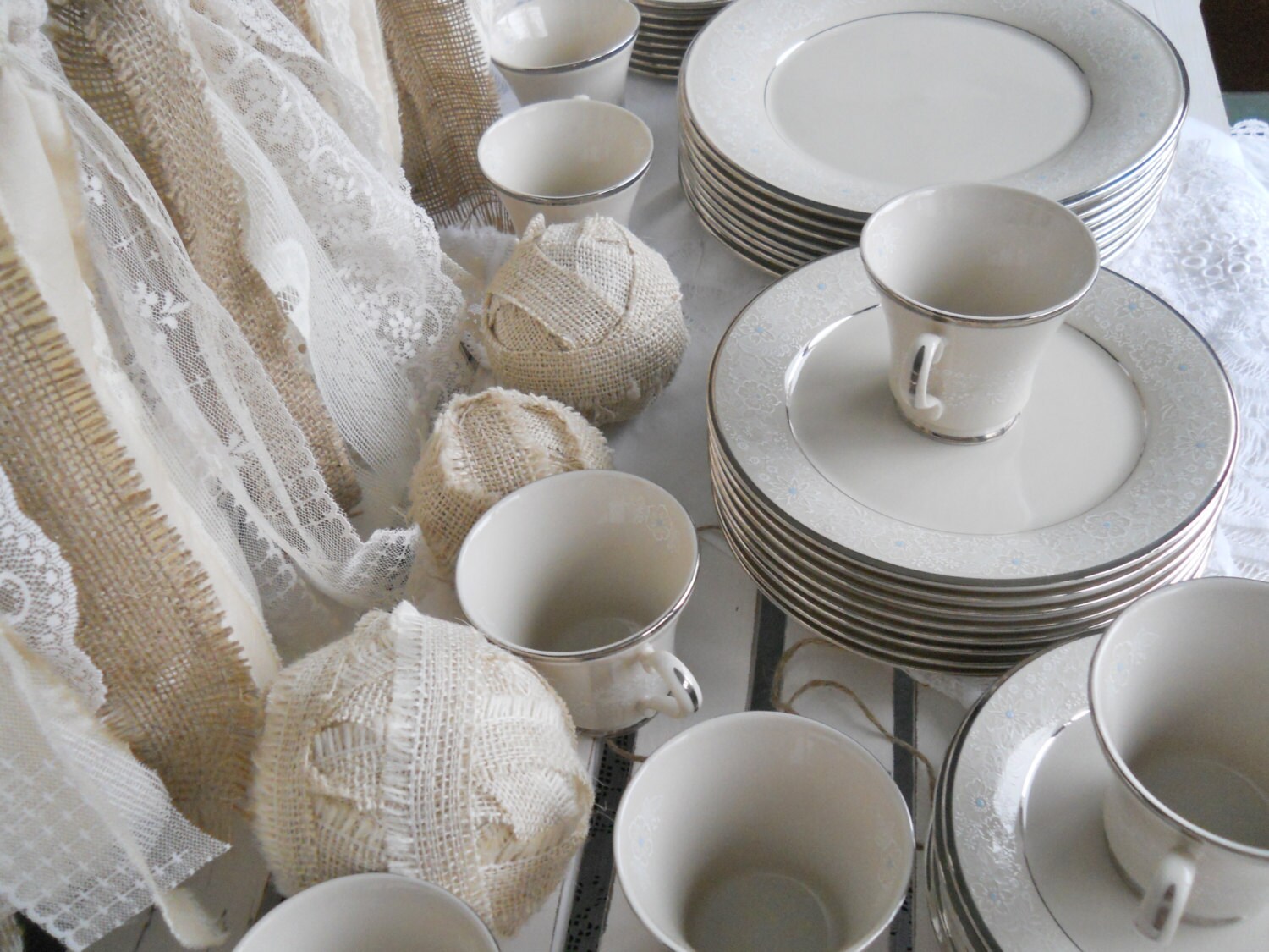 Vintage Gorham Chantilly Lace China Dinner Plates Salad Plates Etsy