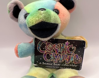 Cosmic Charlie Grateful Dead Bean Bear Collectible by Liquid Blue -Wrinkled/ Bent Tag