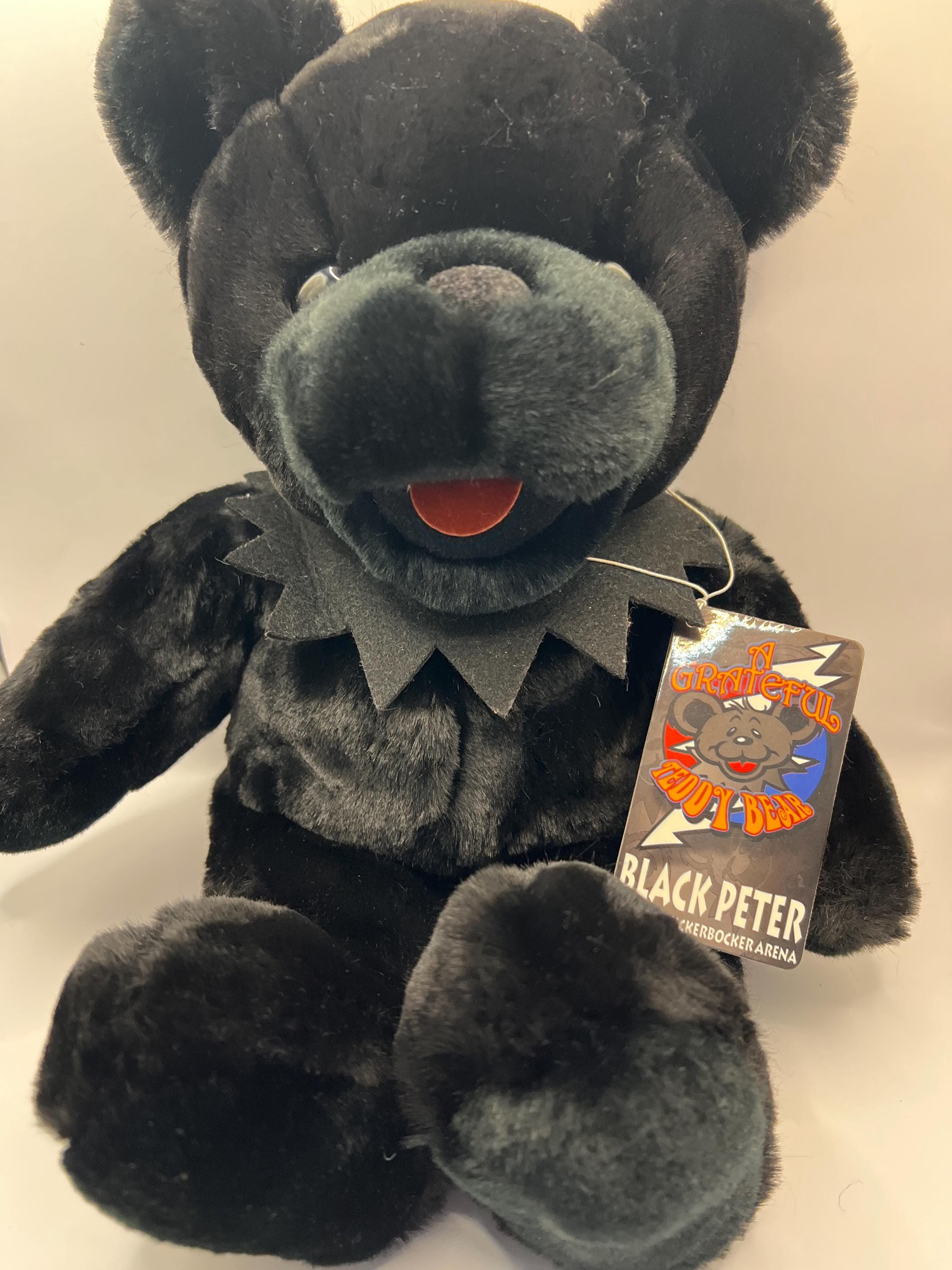 ぬいぐるみ Blackpeter;Grateful dead bear Black Peter 14” Plush Grateful Dead Bean Bear Collectible by