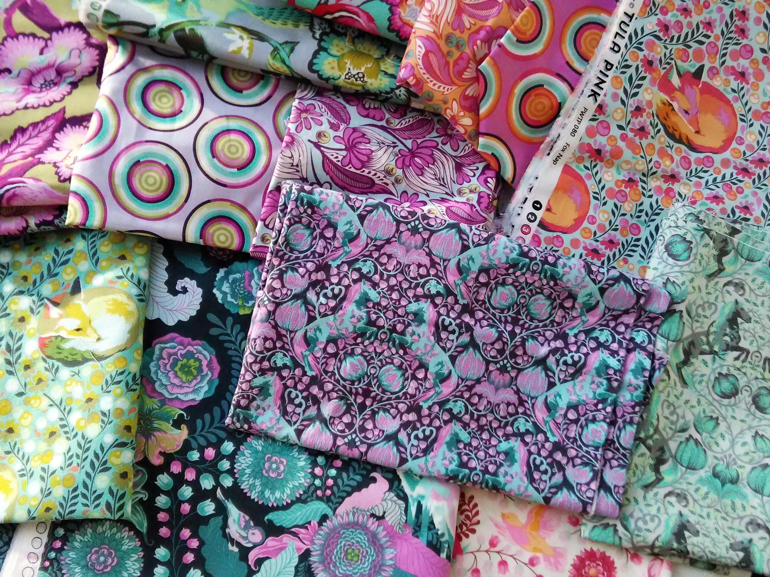 Tula Pink 100 Cotton Fabric Assorted Bundle Including Pony Etsy