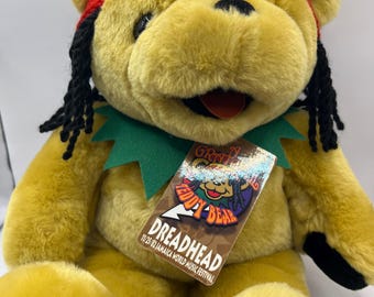 Dreadhead  14” Plush Grateful Dead Bean Bear Collectible by Liquid Blue Original Tag