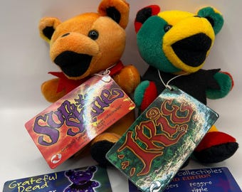 Sunshine or Irie Grateful Dead Bean Bear Collectible by Liquid Blue Original Tags