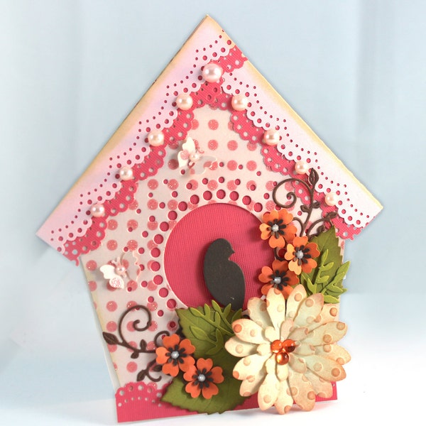 Birdhouse Card, Blank card, All occasion,  Birthday card, Thank you card,  Anniversary, Friendship; Get Well; All Occasion, Birdhouse Card