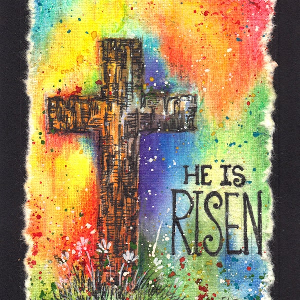 Original Handpainted - Easter Card (not a Print!)