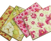 Set of 4 Cards, Magnolia Set, Blank Cards, Designer Paper, Kraft Cardstock