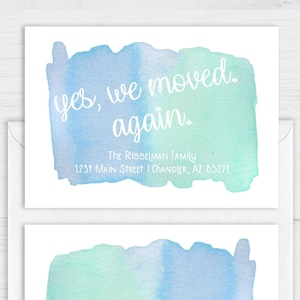 We&#39;ve Moved, New Home, Change Of Address Card, New Address, Moving Card, Family Moving Card