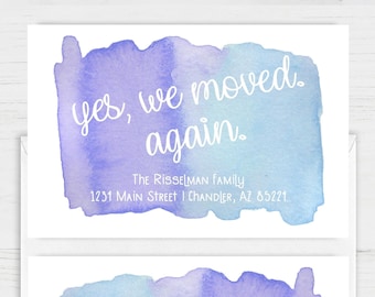 We've Moved, New Home, Change Of Address Card, New Address, Moving Card, Family Moving Card
