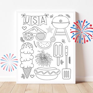 4th Of July Coloring Printable, July 4th Coloring Download