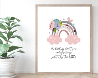 Never Grow Up Nursery Print 8x10