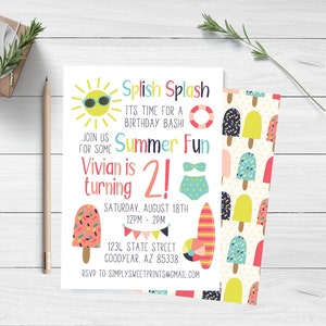 Summer Fun Birthday Invitation image 1