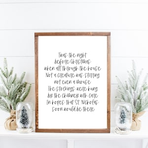 INSTANT DOWNLOAD, Twas The Night Before Christmas Print, Christmas Printable, The Night Before Christmas Download