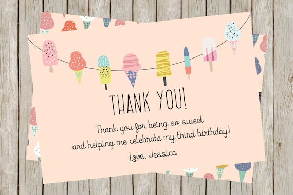 Ice Cream Thank You Card, Ice Cream Party, I Scream, You Scream, Ice Cream Sundae, Ice Cream And Sprinkles, Ice Cream Printable, 4x6