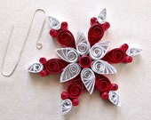 handmade paper quilled  Christmas snowflake ornament