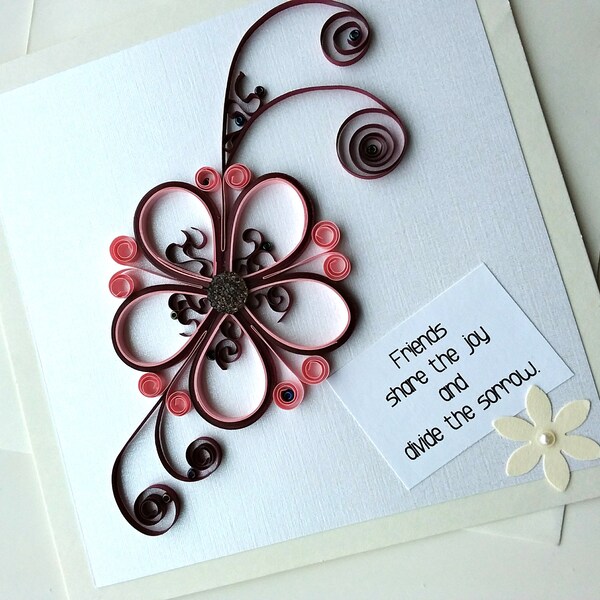 Quilled Sympathy Card Etsy