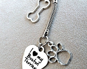 key chain for dog lovers - all proceeds to Boston Terrier Rescue Canada