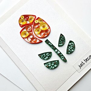 papier fait à la main quilled toute occasion ou carte de voeux de l’amitié - juste parce que