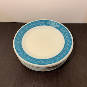 Pyrex Tableware Blue Line Plates, Set of 2 Pyrex Corning