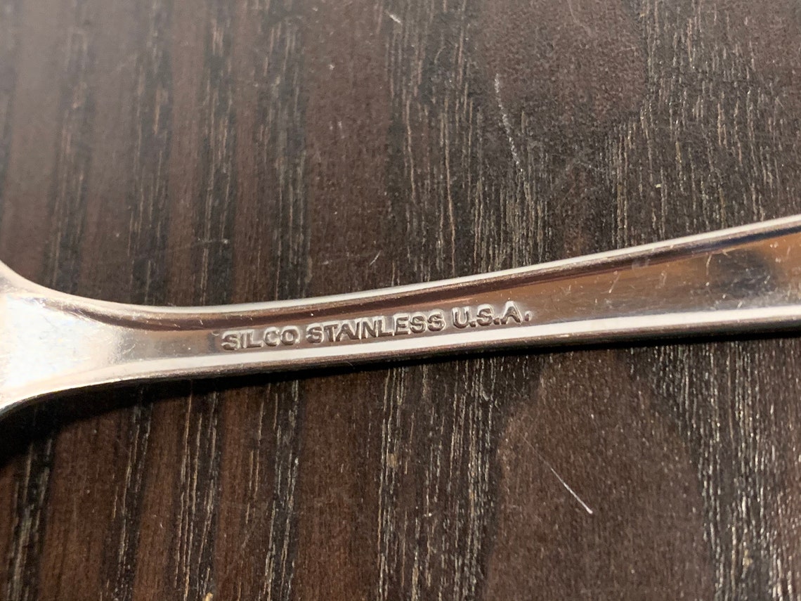 Vintage Silco Tulip Stainless Steel Floral Flatware Service For 8 vintage-silco-tulip-stainless-steel-floral-flatware-service-for-8