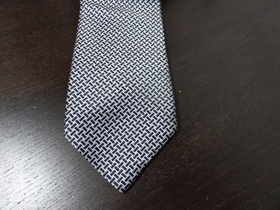 Vintage Men's Black and White Lattice Design Necktie - Etsy