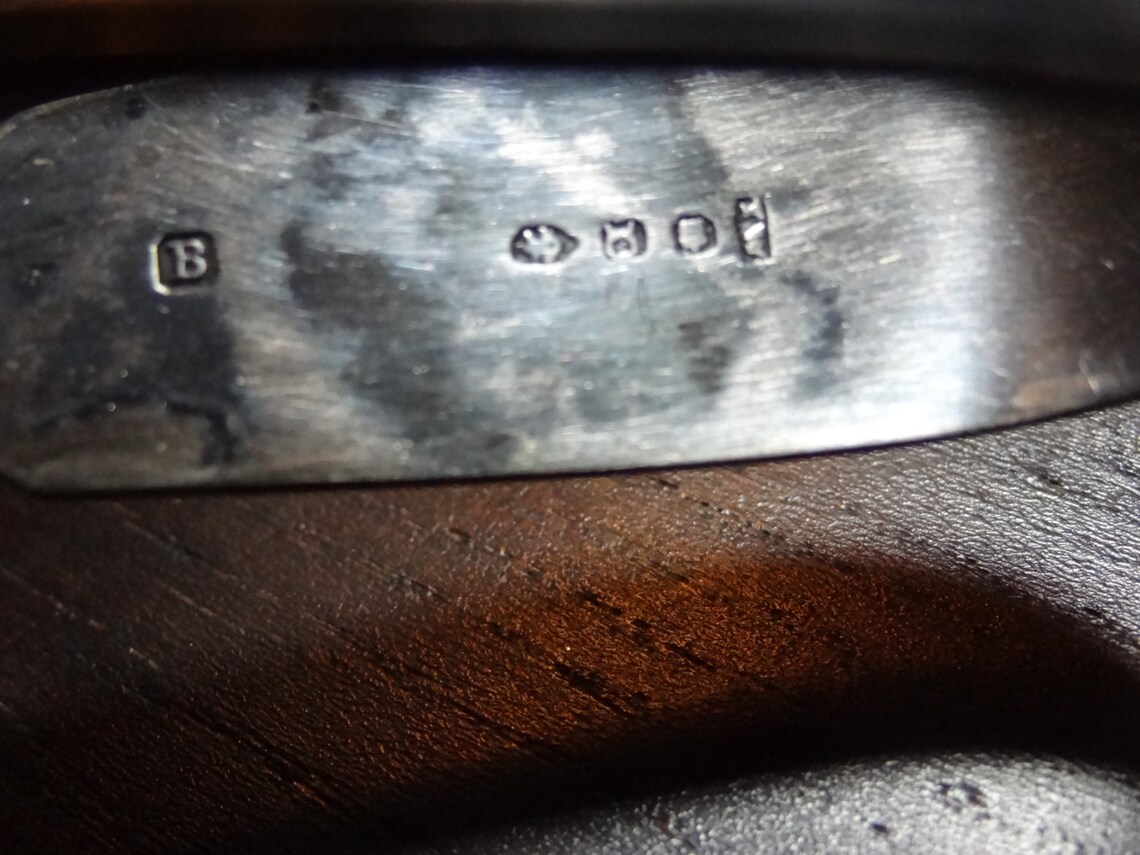 Antique Hallmarked Silver Spoon Sugar Cube Tongs Art Etsy