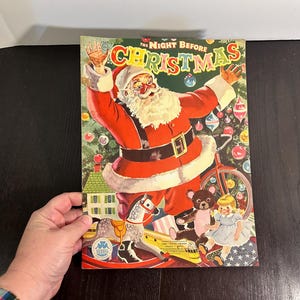 The Night Before Christmas by Clement C. Moore, Illustrated by George Trimmer, Copyright 1958, Merrill - Children’s Paperback Linen Book