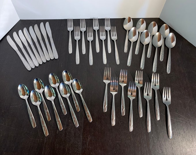 Vintage Oneida Thor Starlet Stainless Steel Flatware/silverware Service