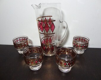 West Virginia Glass Company Catalina Twist 5 Piece Drink Set West Virginia Glass Company Catalina Twist 5 Piece Drink Set