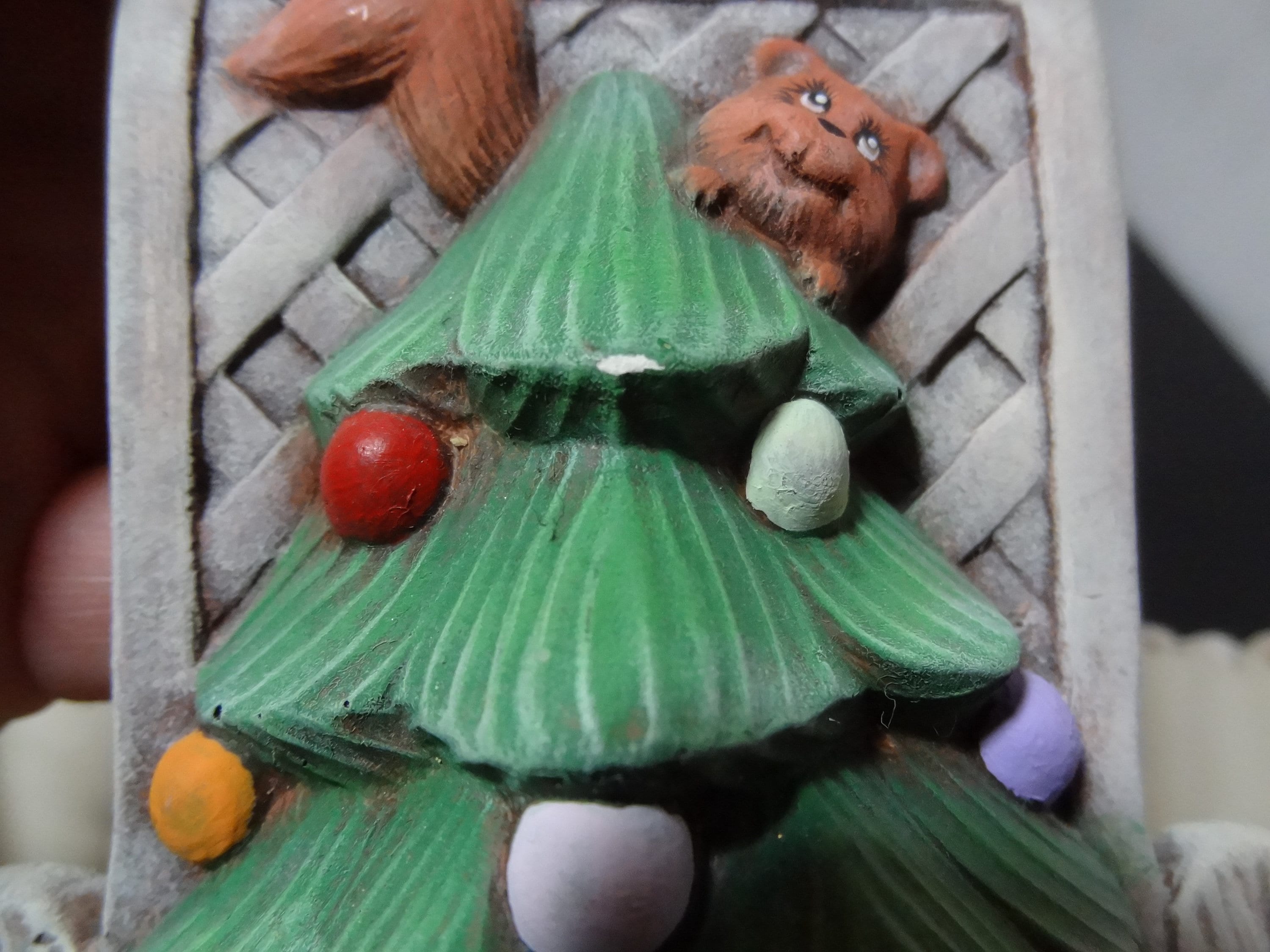 Vintage Hand Painted Ceramic Christmas Basket With Handle and Etsy