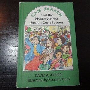 Cam Jansen and the Mystery of the Stolen Corn Popper by David A Adler, Copyright 1986 - Vintage Children's Hardcover Book