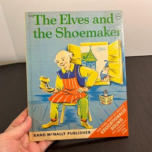 The Elves and The Shoemaker by Brothers Grimm - Copyright 1966 - Rand Mcnally Vintage Children&#39;s Hardcover Book
