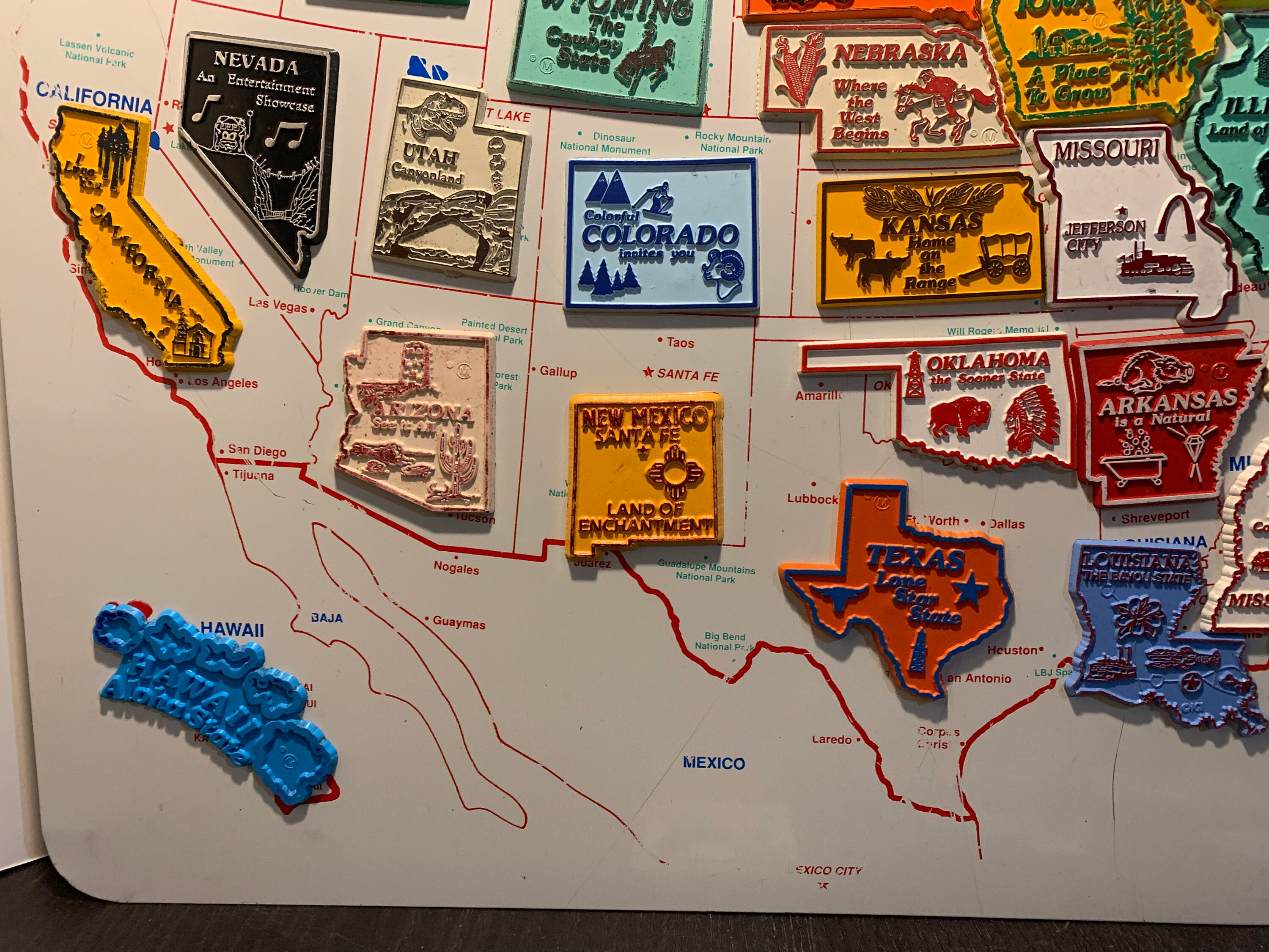 Love From Oklahoma Vintage Magnet - 3.4x1.9 Inch 3D Rubber Souvenir Made In USA By Classic Magnets