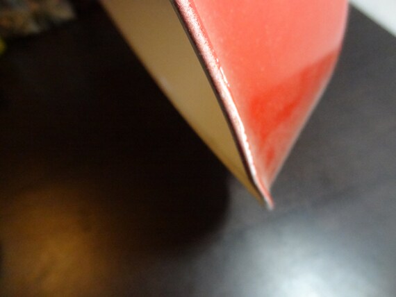 Vintage Large Industrial Red Enamel Metal 17 Lamp Shade Warehouse