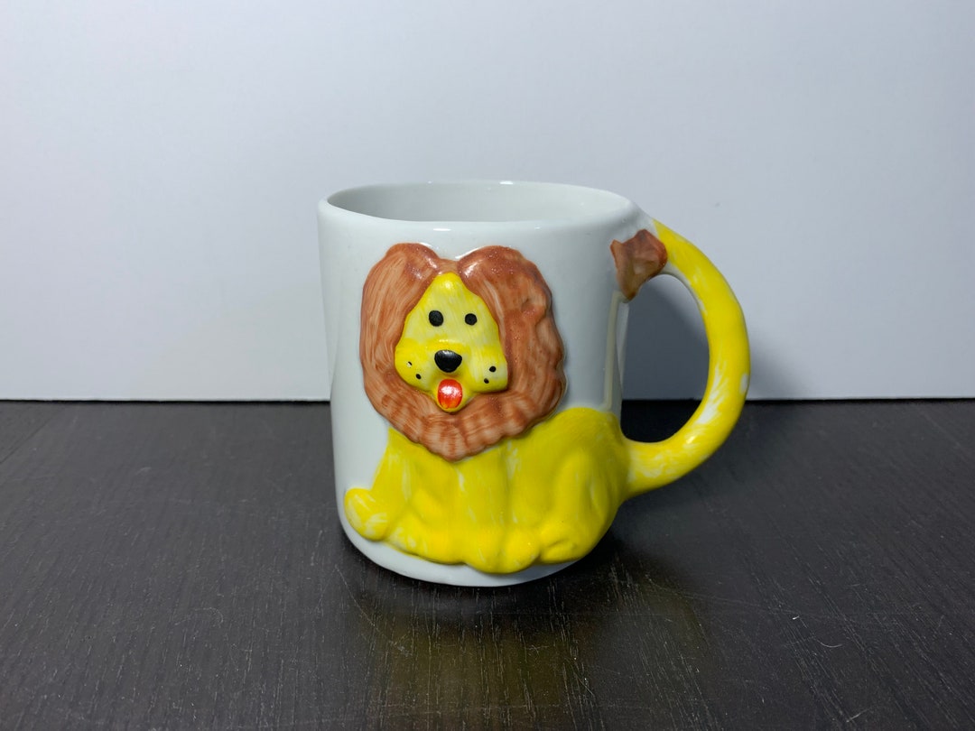 JSNY Ceramic Lion Mug/cup Lion Children's/child's Mug Cup Etsy