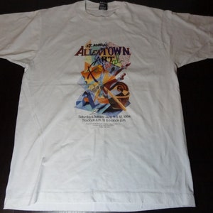 Vintage Rare Used 1994 Allentown Art Festival 37th Annual Art Festival Buffalo New York T-Shirt - Abstract Art T-shirt - Adult Large