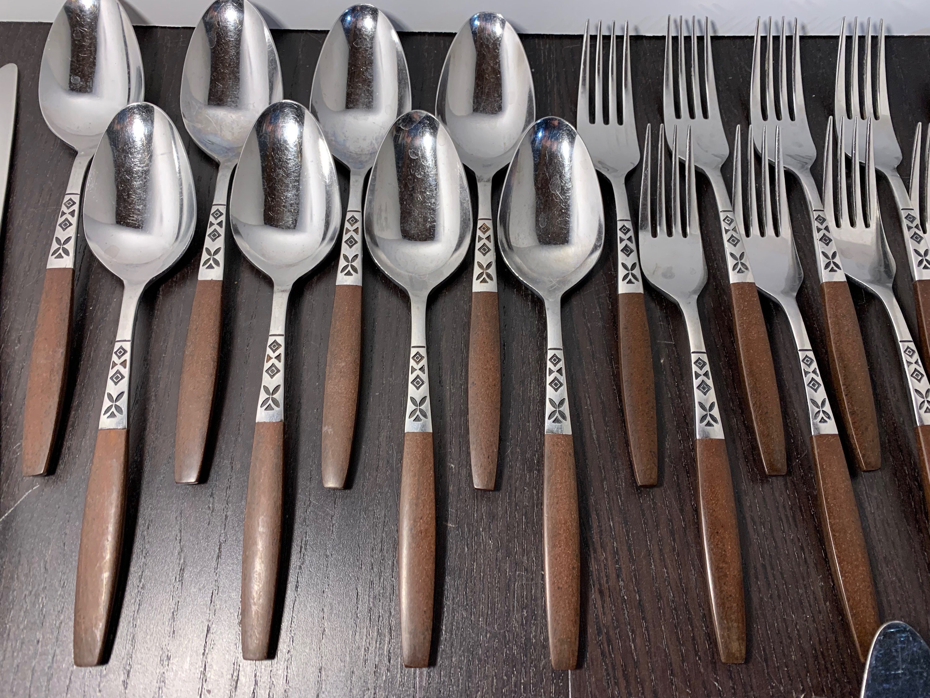Vintage Ekco Eterna EKS5 Stainless Steel and Brown Composite