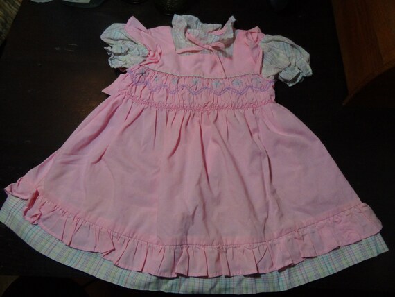 Vintage Retro Toddlers/Baby Girl Pink Dress Size 3T