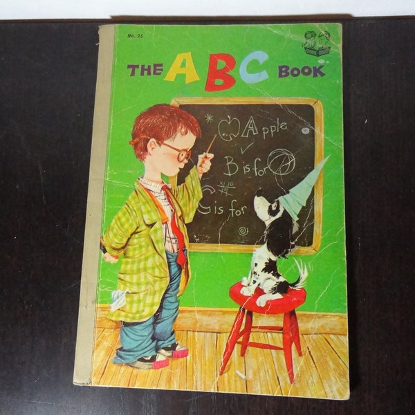 THE ABC BOOK Storie Book #35 Pictures by Isabella Carpenter, Copyright 1955 - Vintage Children's Soft Cover Book