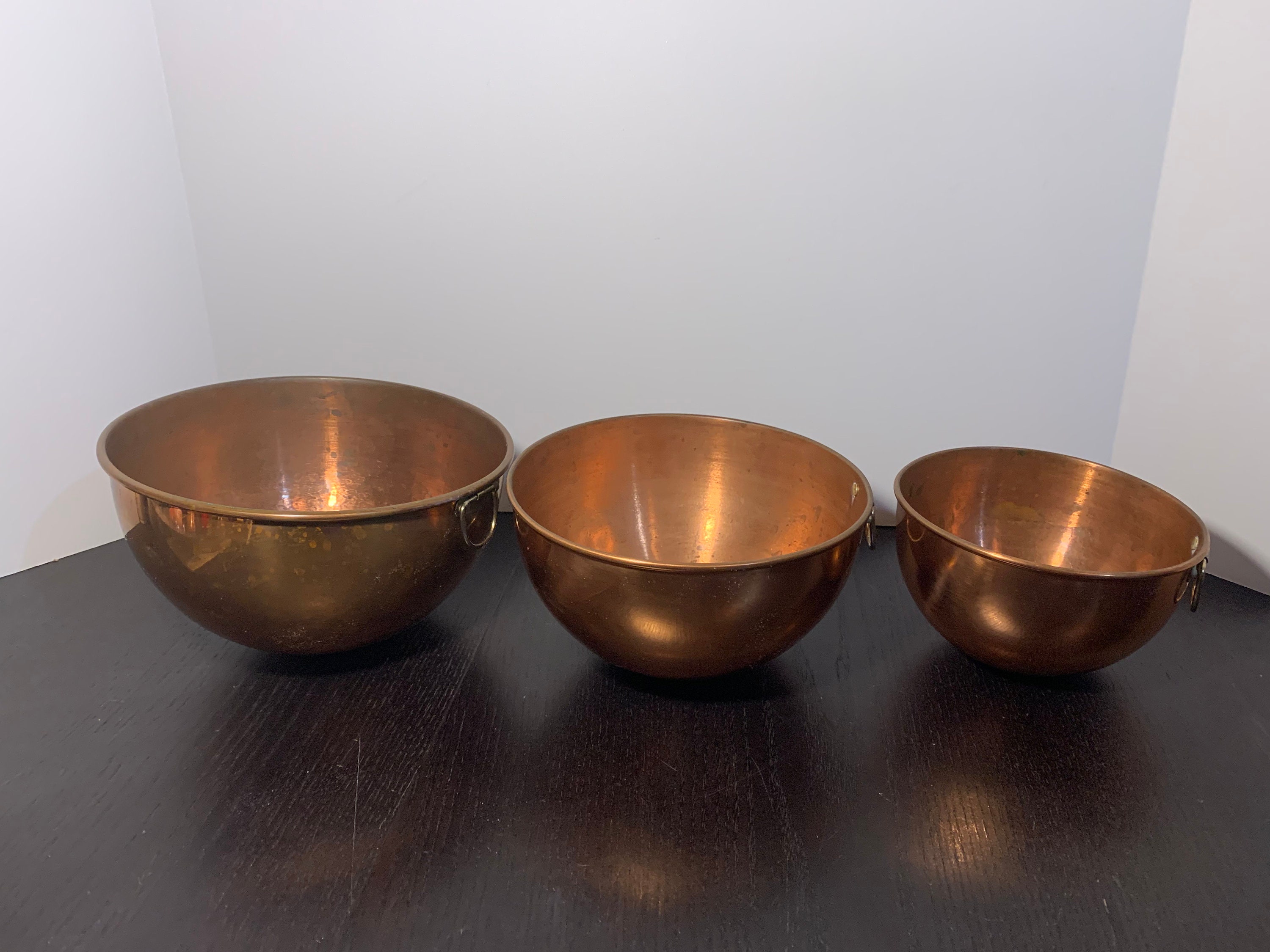Set of 5 Solid Copper Nesting Bowls